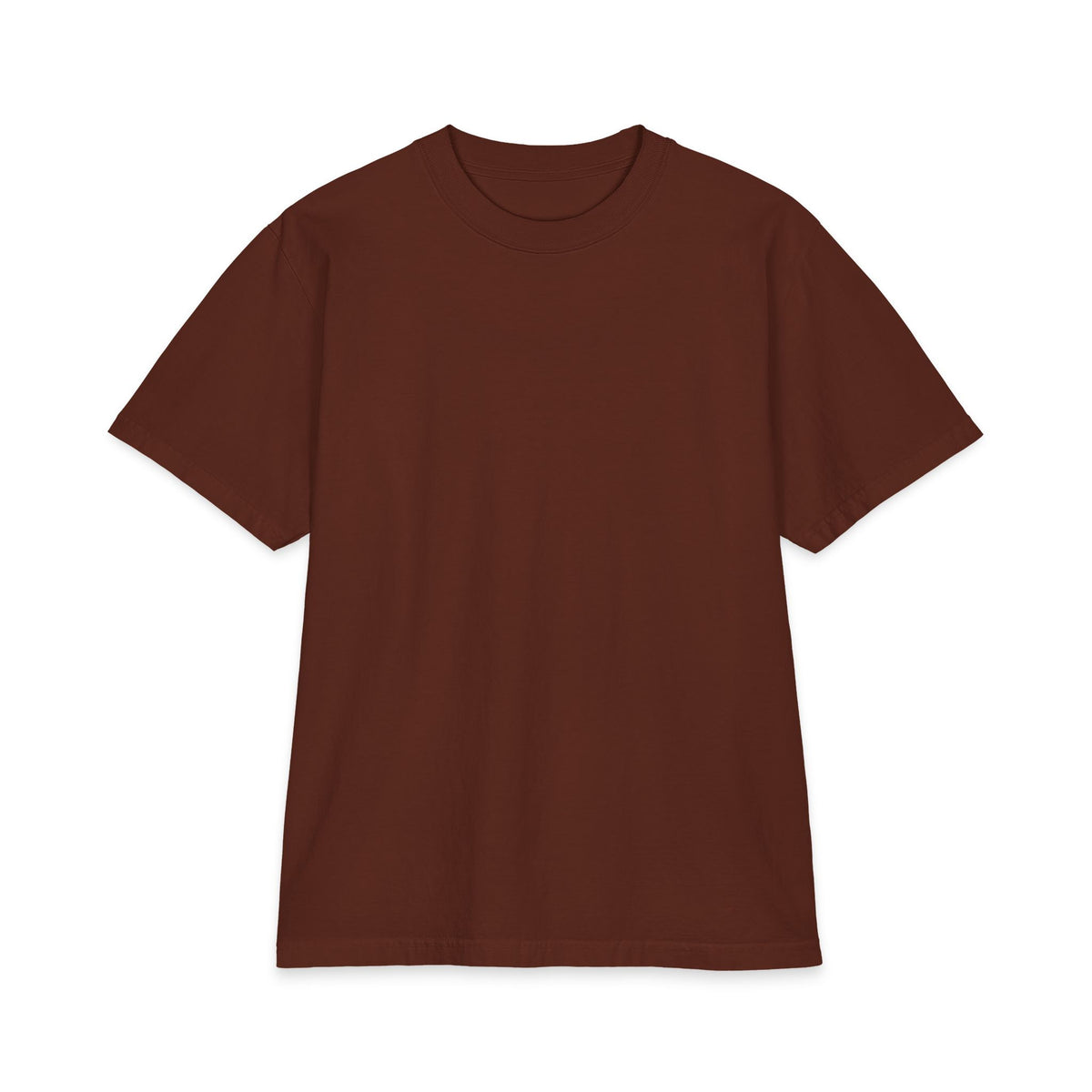 Crest & Court Private Courts Society heavyweight tee in Brown — product mockup 1